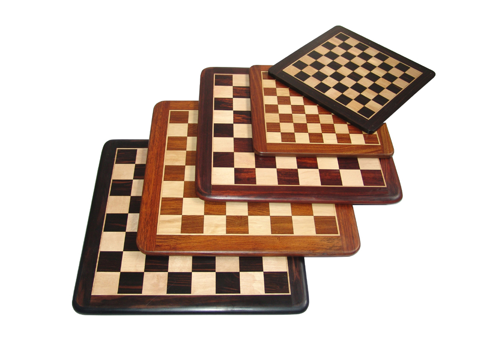 JS#14501--INLAID WOODEN FLAT CHESSBOARDS