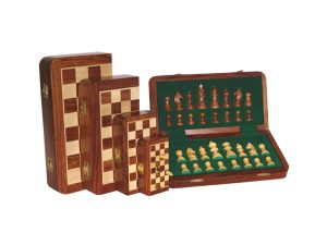 Square Folding Chess Box Sheesham / Boxwood – JS#14002