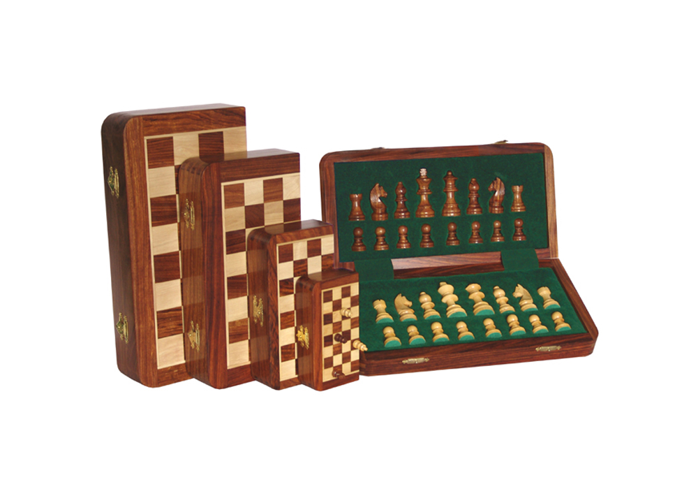 Square Folding Chess Box Sheesham / Boxwood – JS#14002