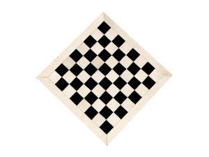 JS#14505--FLAT LEATHER B & W BOARD WITH HAIRED LEATHER