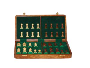 JS#15505--FOLDING CHESS BOX WITH BOARD ON TOP