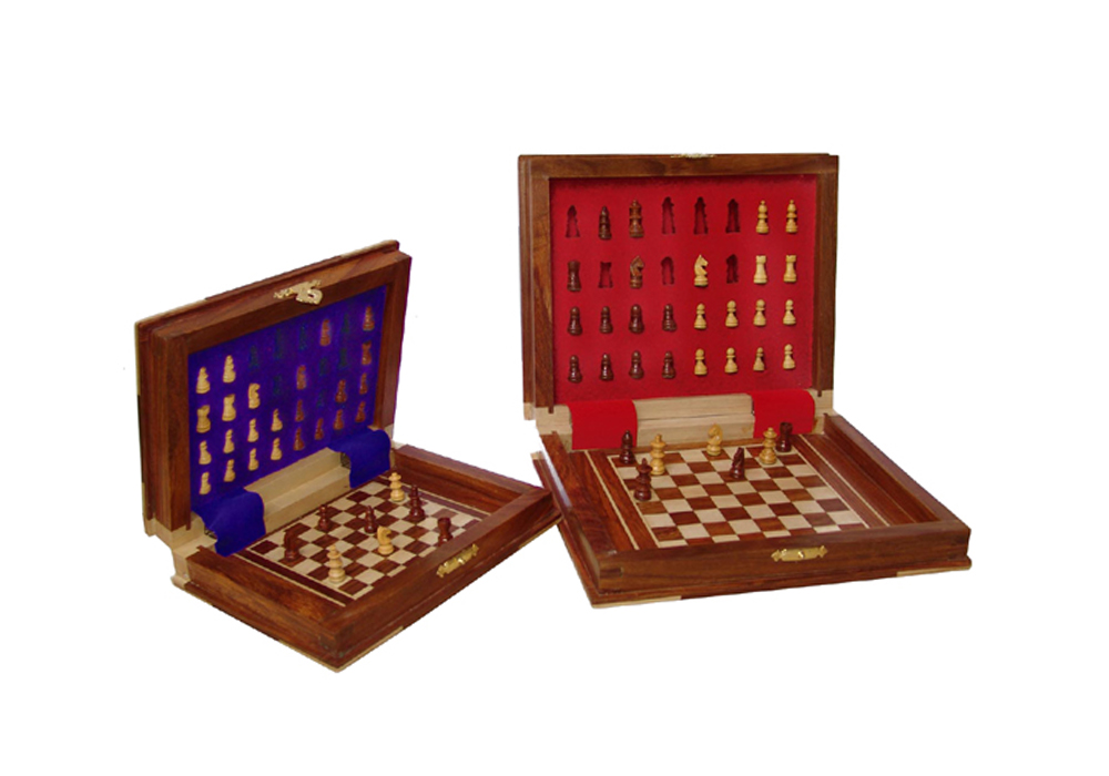 JS#14008--BOOK SHAPE CHESS BOX