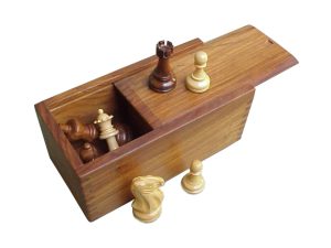 JS#15502--SLIDING TOP SHEESHAM WOOD BOX