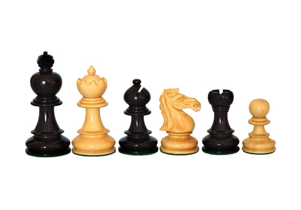Floral Chess Set Black Colour & Boxwood Felted King Size – 88 Mm / 3.50″ Base Dia – 42 Mm – JS#10005