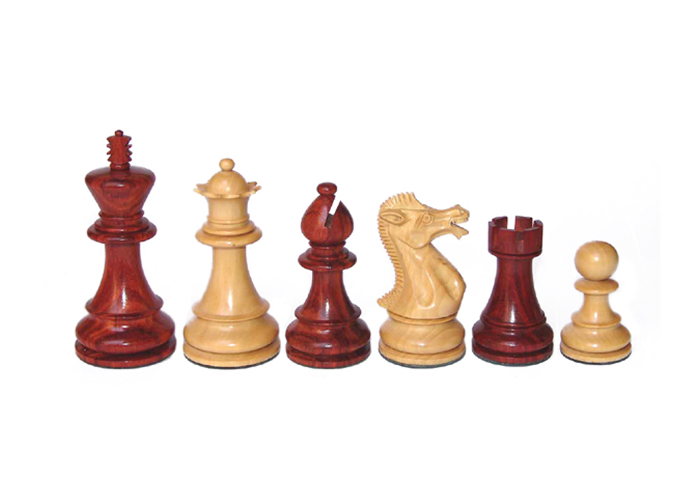 Supreme Chess Set Rose Wood & Boxwood Felted King Size – 100 Mm / 4.00″ Base Dia – 46 Mm – JS#10008