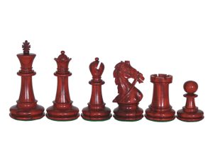 Chamfered Base Chess Set Black Colour & Boxwood Leather Felted King Size – 100 Mm / 4.00″ Base Dia – 47 Mm – JS#10013
