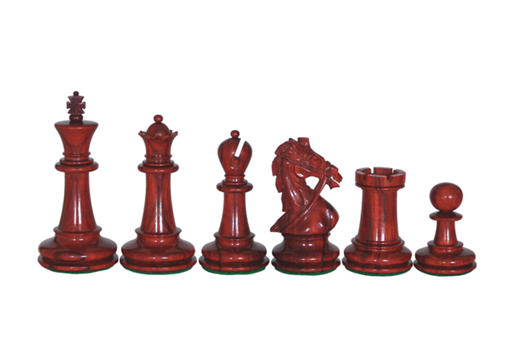 Chamfered Base Chess Set Black Colour & Boxwood Leather Felted King Size – 100 Mm / 4.00″ Base Dia – 47 Mm – JS#10013