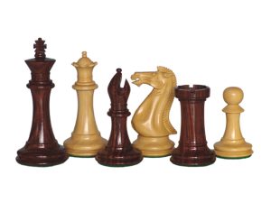 Ultimate Chess Set Red Sandal King Size -- 100 Mm / 4.00" Base Dia -- 47 Mm - JS#10014