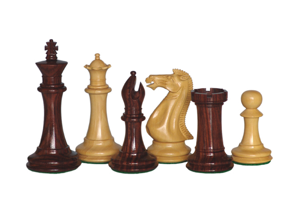 Ultimate Chess Set Red Sandal King Size -- 100 Mm / 4.00" Base Dia -- 47 Mm - JS#10014