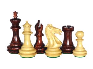 Magnificent Chess Set Boxwood & Rosewood King Size - 100 Mm / 4.00" Base Dia - 48 Mm - JS#10017