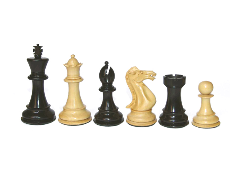 Legendary Chess Set Ebonywood & Boxwood King Size - 100 Mm / 4.00" Base Dia - 47 Mm - JS#10019