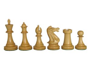 Novel Chess Set Boxwood King Size - 100 Mm / 4.00" Base Dia - 47 Mm - JS#10020
