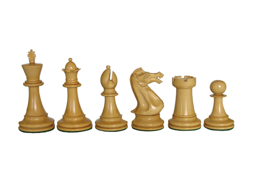 Novel Chess Set Boxwood King Size - 100 Mm / 4.00" Base Dia - 47 Mm - JS#10020