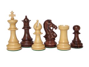 Exclusive Chess Set Rosewood & Boxwood King Size - 115 Mm / 4.50" Base Dia - 50 Mm - JS#10023