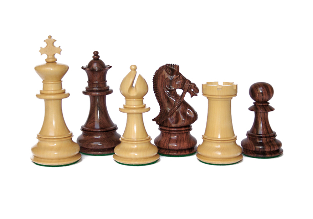 Exclusive Chess Set Rosewood & Boxwood King Size - 115 Mm / 4.50" Base Dia - 50 Mm - JS#10023