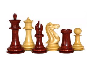 Jaques Chess Set Rosewood & Boxwood King Size - 100 Mm / 4.00" Base Dia - 47 Mm - JS#10022