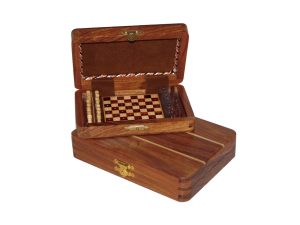 JS#13501--TRAVELLING CHESS BOX (RECTANGLE SHAPE)
