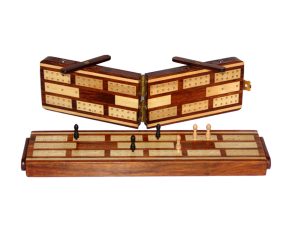 Flat Cribbage Sheesham & Boxwood-JS#13502