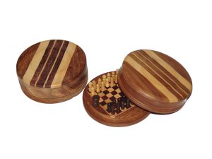 Round Travelling Chess Box-JS#13503