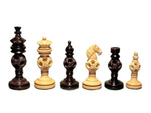 JS#12501--EBONY WOOD & BOX WOOD KING SIZE -- 100 MM /4.00"